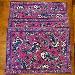 Set of 4 Vera Bradley Placemats in Boysenberry (Spring 2011)